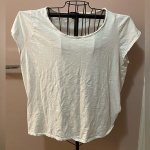 White tee, lacy back